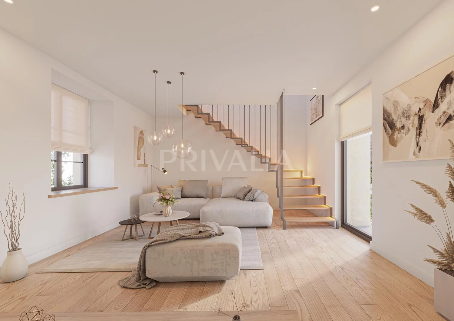 New project – 5-room duplex apartment with balcony and panoramic view