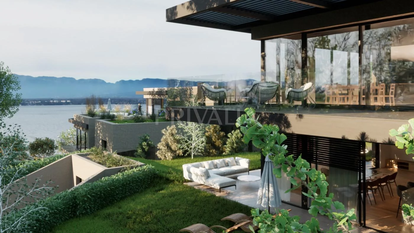 New development : Exceptional 201 m² apartment with terraces, private garden and unobstructed lake view