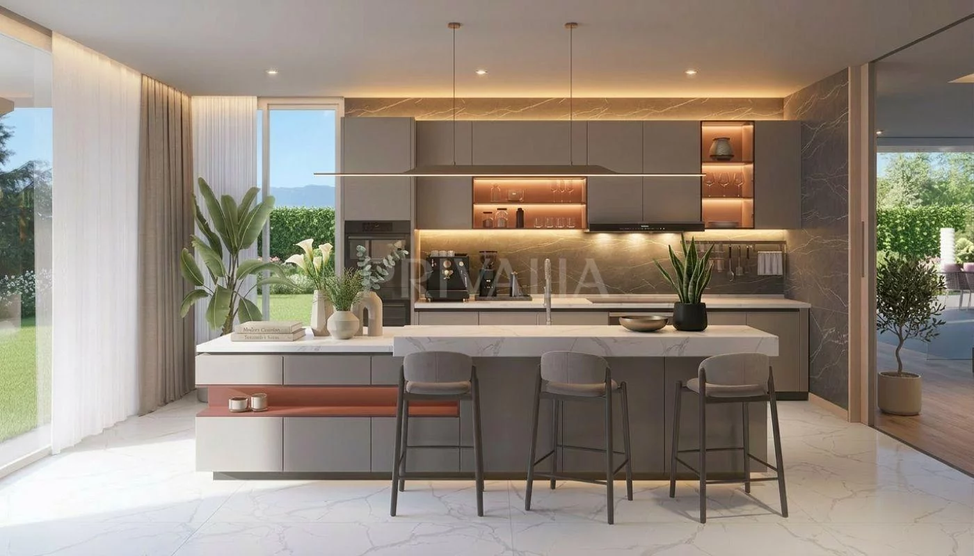 Stunning off-plan apartment of 223 sqm (PPE) with spacious terrace and private garden