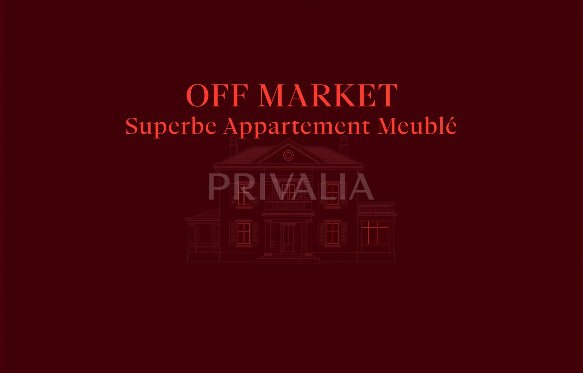 Superbe appartement meublé dans un environnement verdoyant et recherché