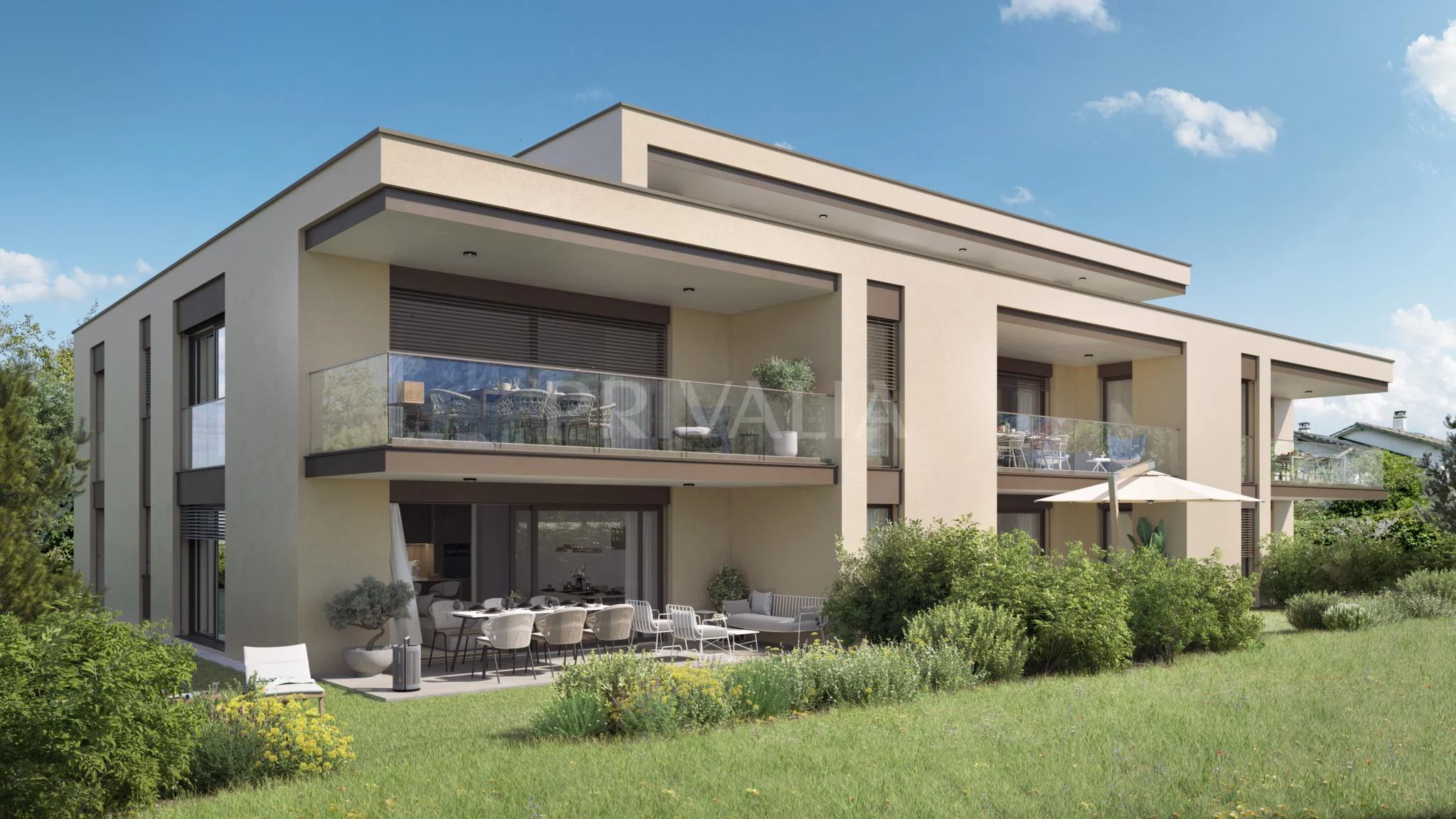 Rez de jardin – Projet Neuf ARBOREA : Spacieux 5 pièces avec jardin privatif et terrasse