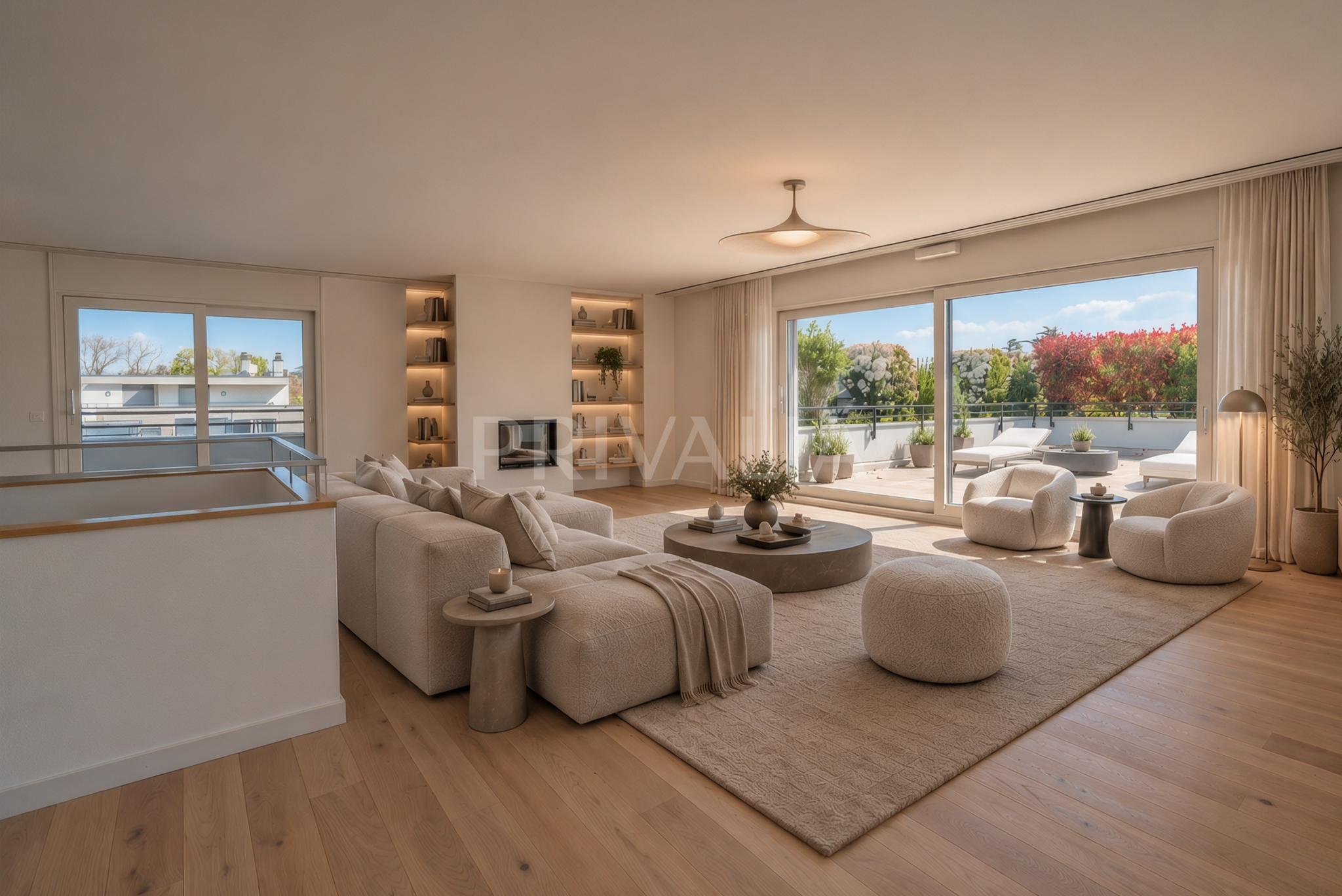 Superbe attique en duplex rénové avec terrasses et vue dégagée