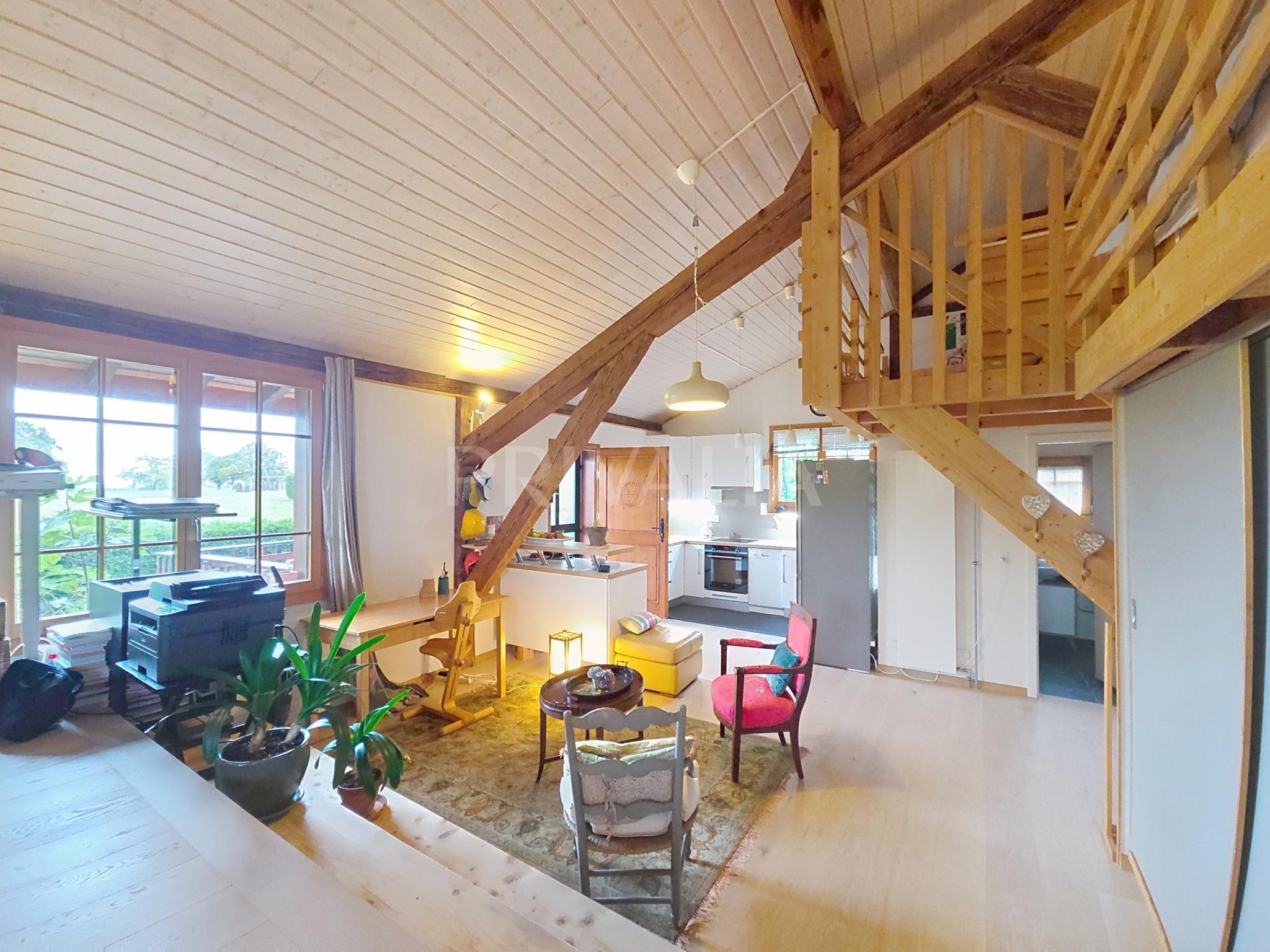 PrivaliaCharming Furnished Loft-Style Apartment with Terrace and Garden in a Renovated Farmhouse
