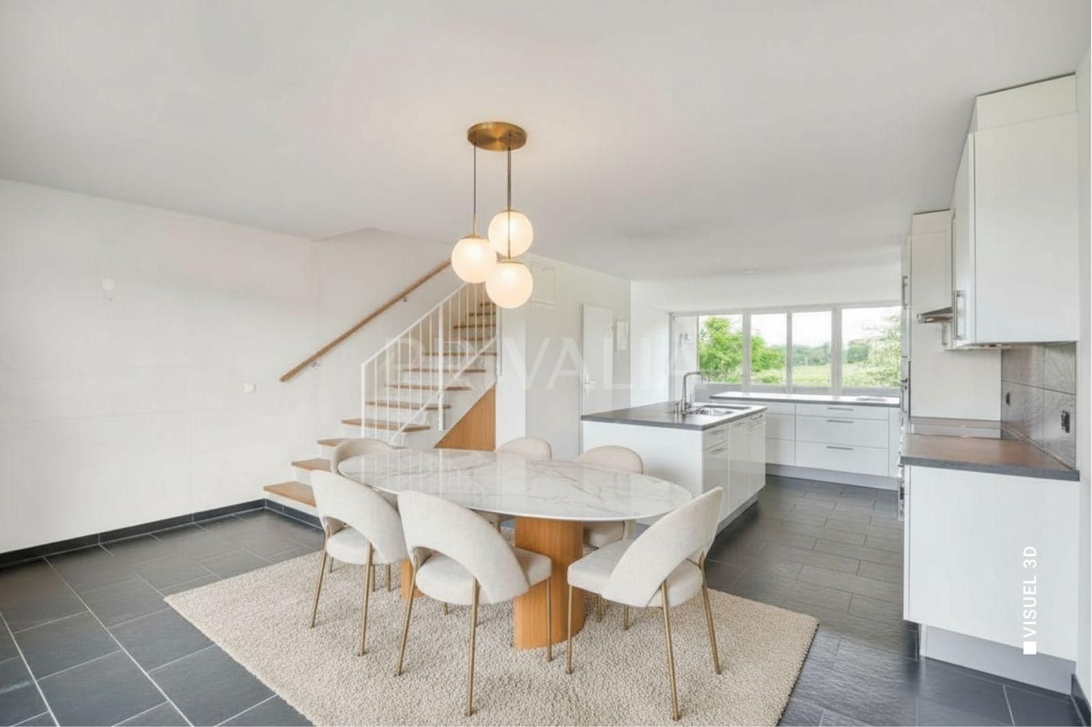 PrivaliaEn exclusivité: Duplex lumineux de 143 m² avec balcon à Sézenove