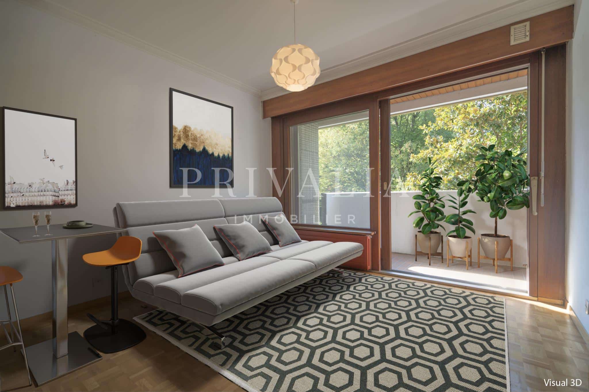 PrivaliaBeau studio avec balcon à Cologny Parc