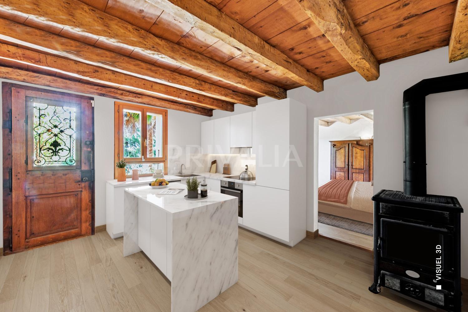 PrivaliaEn exclusivité : Maison villageoise lumineuse avec terrasse et jardin clôturé