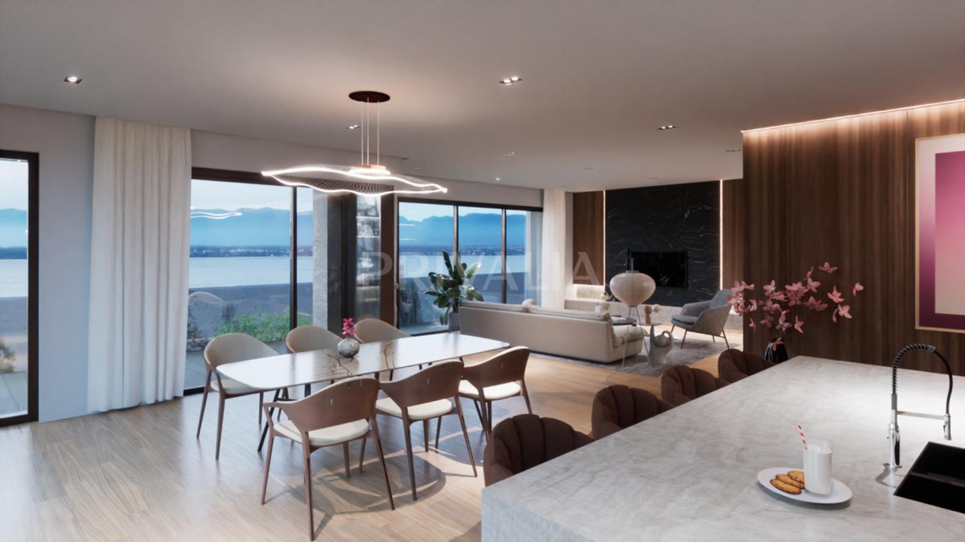 PrivaliaProjet neuf : Appartement d’exception en attique de 216 m² avec terrasses et vue dégagée sur le lac