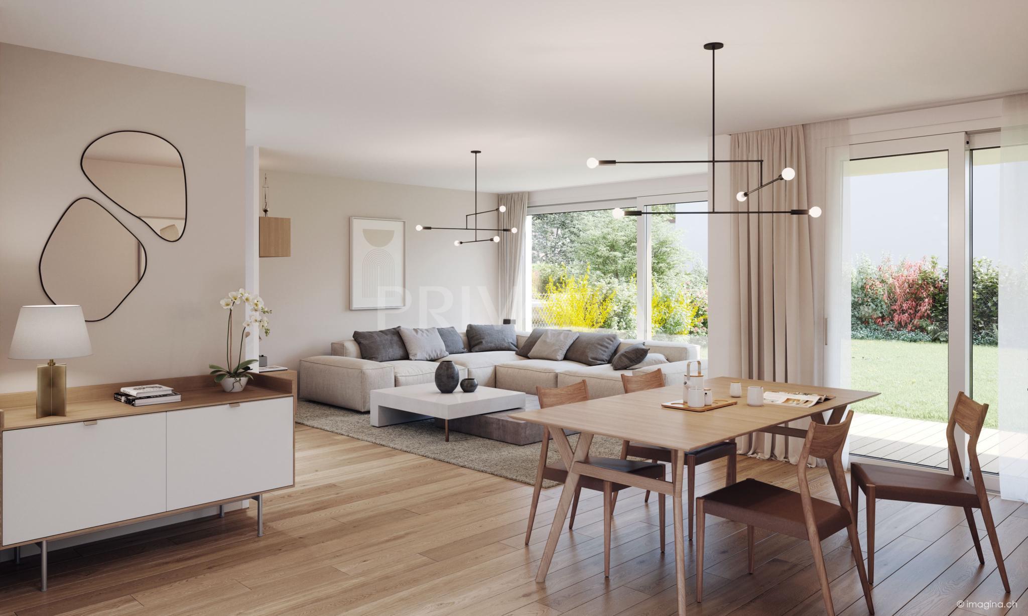 PrivaliaProjet Neuf – Villa contemporaine THPE avec jardin – Calme & lumière à Thônex