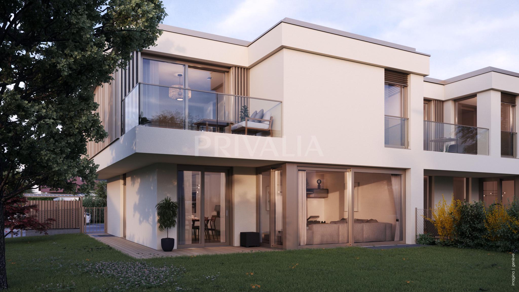 PrivaliaProjet Neuf – Villa contemporaine THPE avec jardin – Calme & lumière à Thônex